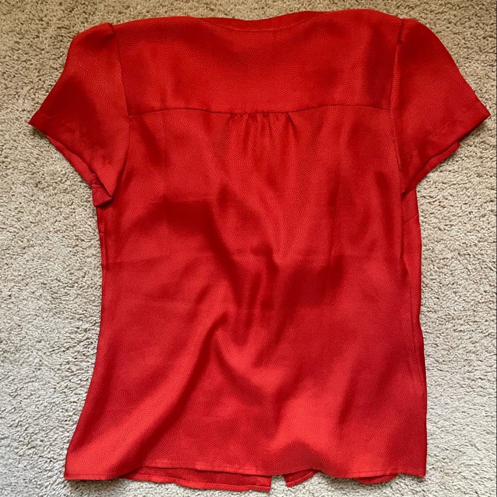 Ann Taylor LOFT Ruffle Front Blouse Button Up - Picture 3 of 3